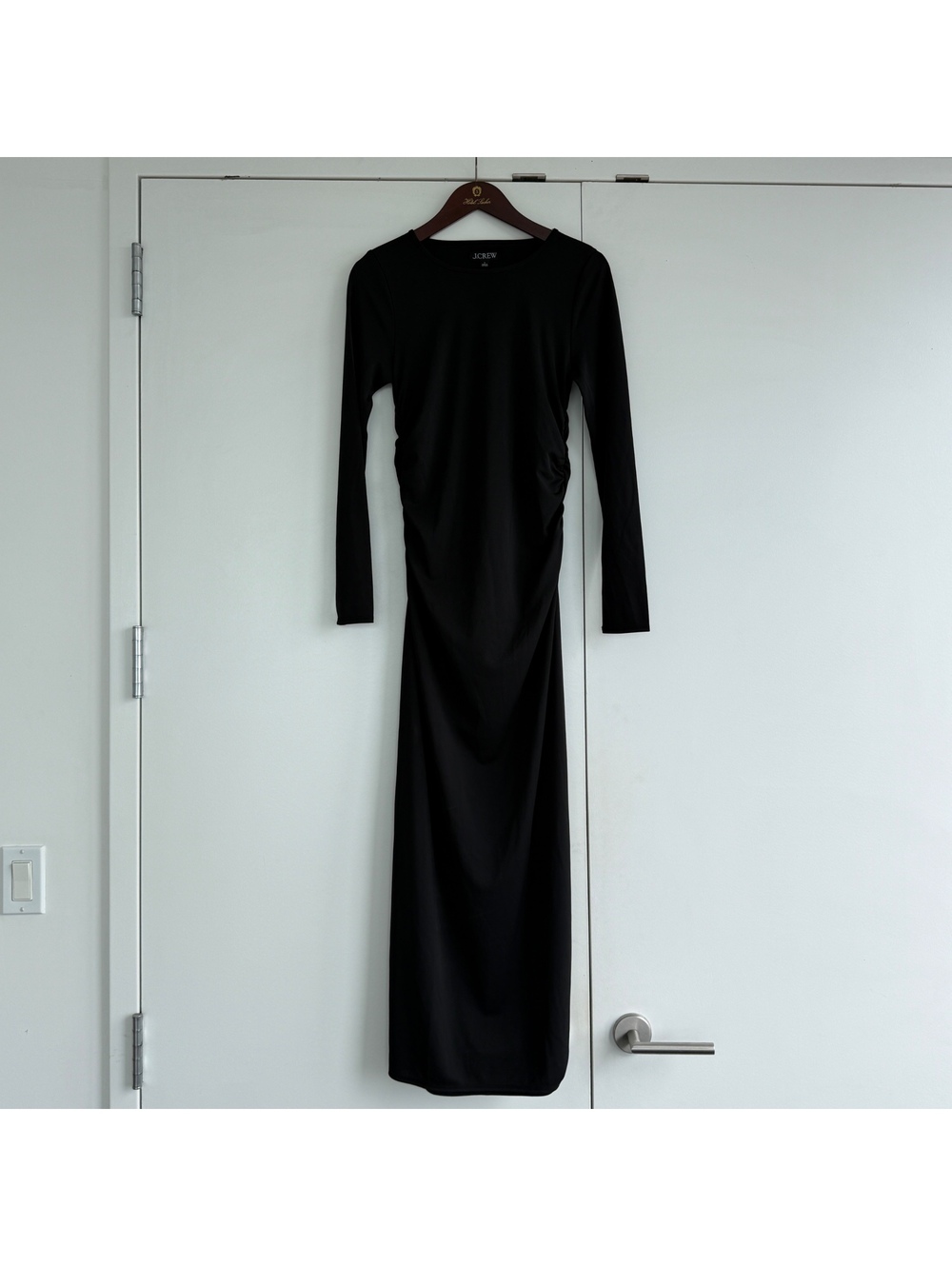 J. Crew Long Sleeve Maxi Dress Black Size SM